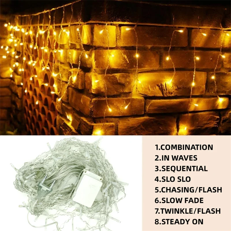 Natal Waterfall LED Lights, Light Curtain, 5m